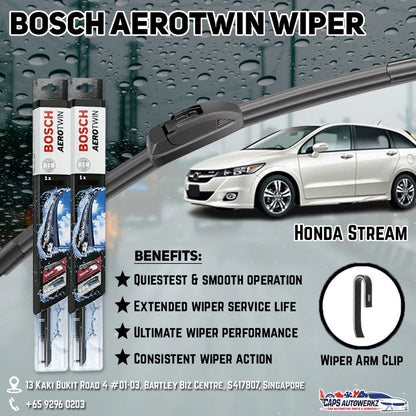 Honda Stream Car Wiper Set | Premium AeroTwin FRONT & REAR (OEM ONLY)