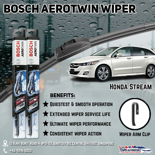 Honda Stream Car Wiper Set | Premium AeroTwin FRONT & REAR (OEM ONLY)