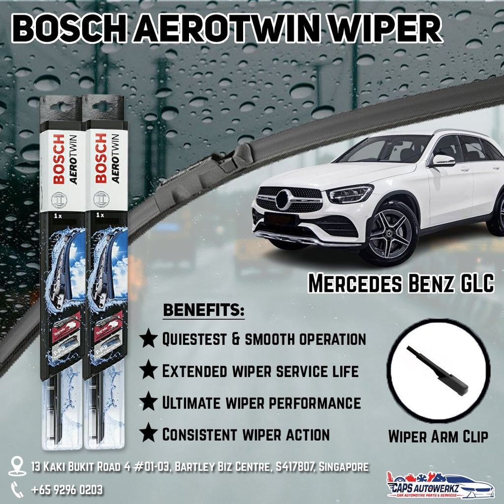Mercedes Benz GLC Car Wiper Set | Premium AeroTwin FRONT & REAR (OEM ONLY)
