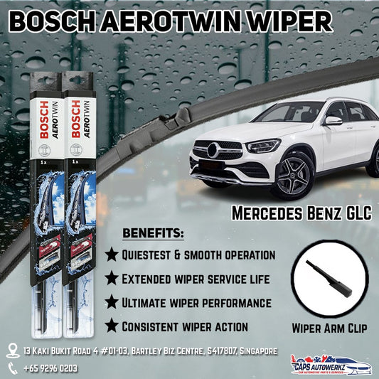 Mercedes Benz GLC Car Wiper Set | Premium AeroTwin FRONT & REAR (OEM ONLY)