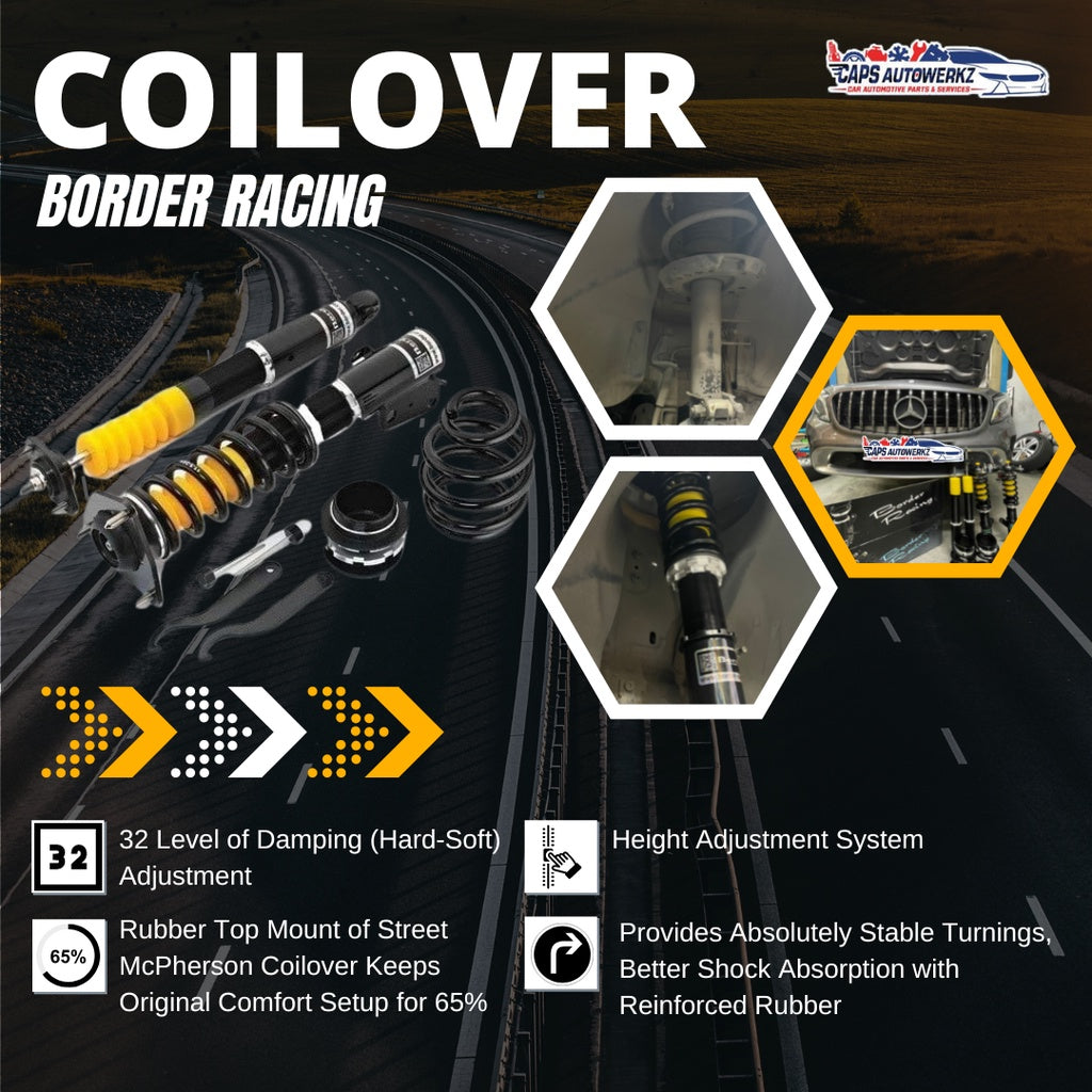 Border Street Spec Coilover With Installation | Suitable for Most Asian Cars & Continental Cars