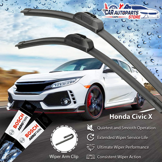 Honda Civic Bosch Car Wiper Set (2005 - Current) | Basic Advantage / Premium AeroTwin (1 PAIR)