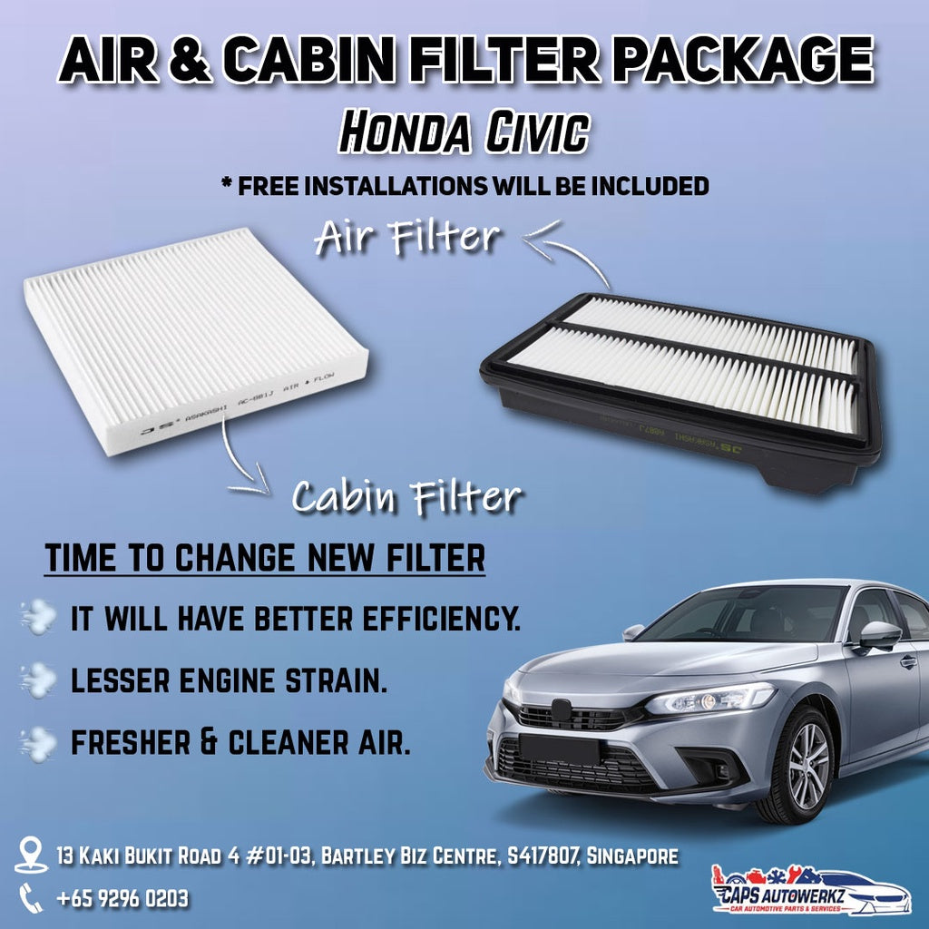 Honda Civic Air And Aircon Filter Package Comes With Free Installation