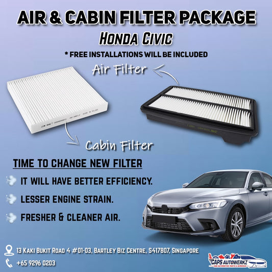 Honda Civic Air And Aircon Filter Package Comes With Free Installation