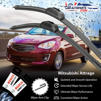 Mitsubishi Attrage Bosch Car Wipers Set | Aerotwin WIPERS