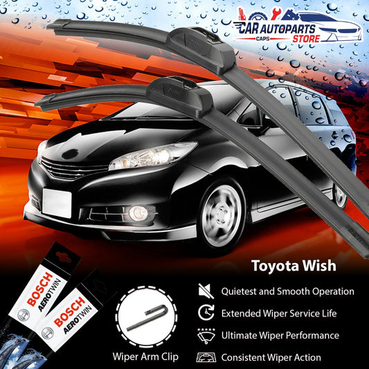 Toyota Wish Car Wiper Set | Basic Advantage / Premium AeroTwin FRONT & REAR(OEM ONLY)