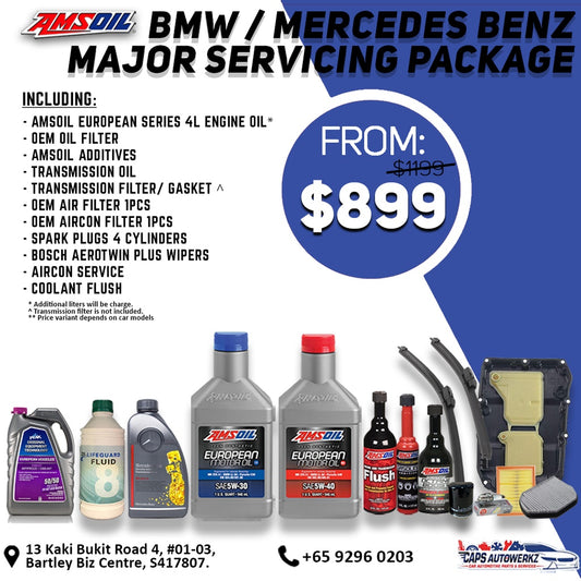 AMSOIL Major Servicing 4L Fully Synthetic Engine Oil Servicing Package | 5W30/ 5W40 - BMW/Mercedes Benz