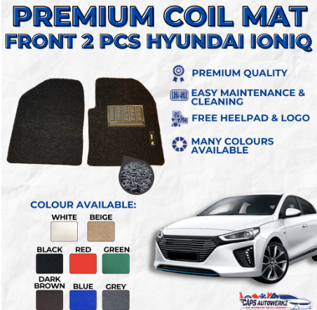 Premium Customized Single Color Coil Car Mats Hyundai Ioniq